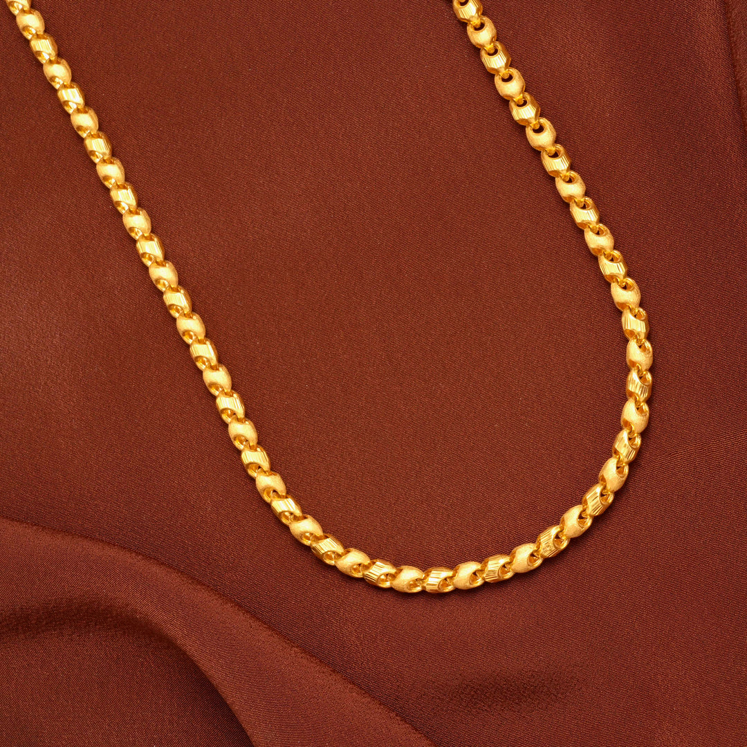 Elite Rope Twist Link Gold Chain for Men