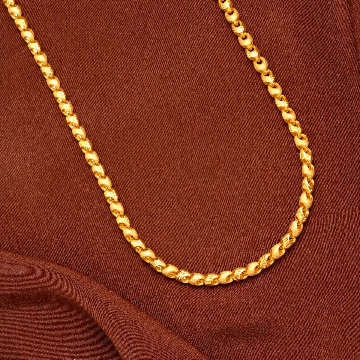 Elite Rope Twist Link Gold Chain for Men