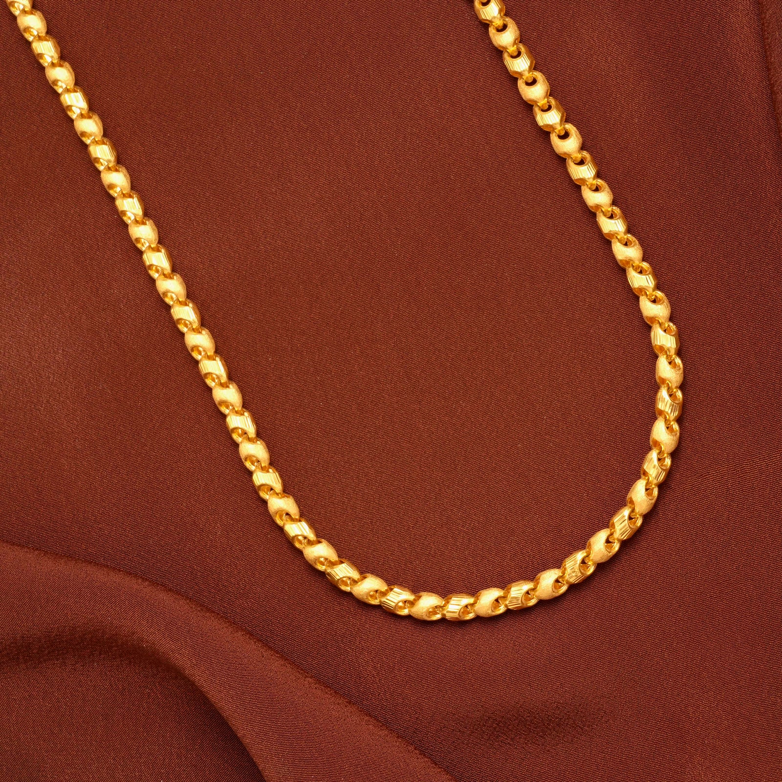 Elite Rope Twist Link Gold Chain for Men