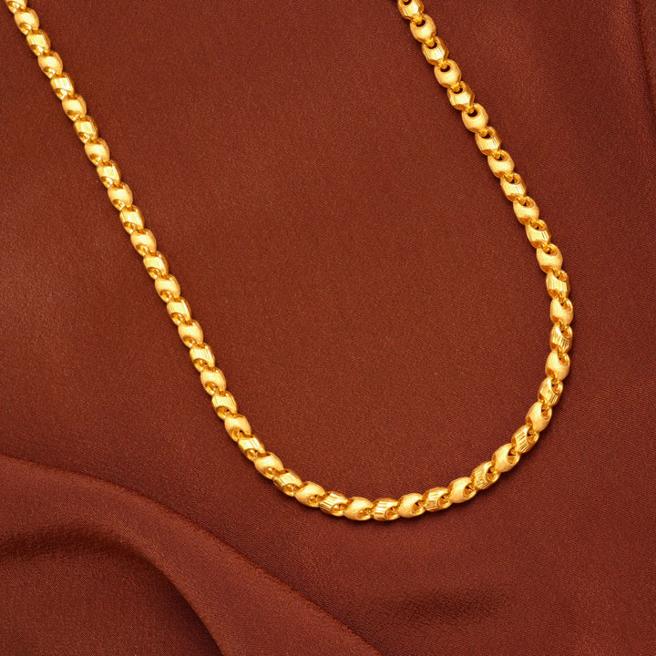 Elite Rope Twist Link Gold Chain for Men