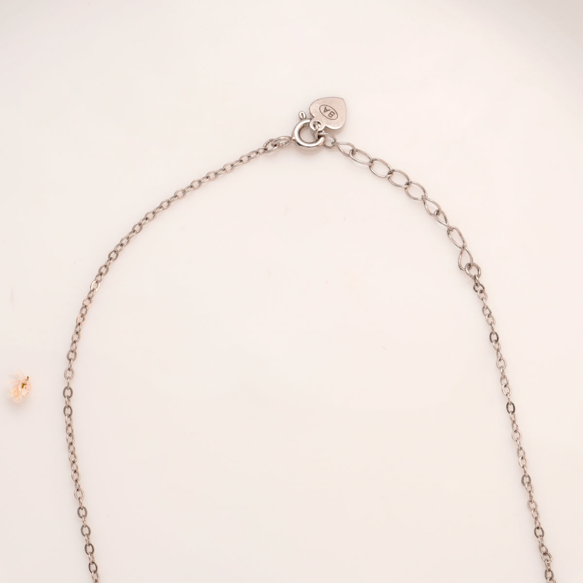 Sparkling Circle Stone Silver Chain