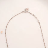Sparkling Circle Stone Silver Chain