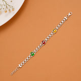 Red Enamel Ladybug Silver Baby Bracelet