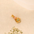 Minimal Swan with Floral Golden Pendant