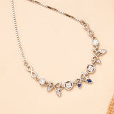 Cute Butterfly with Floral Infinity Silver Bracelet