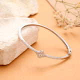 Classic Clover Flower Silver Kada
