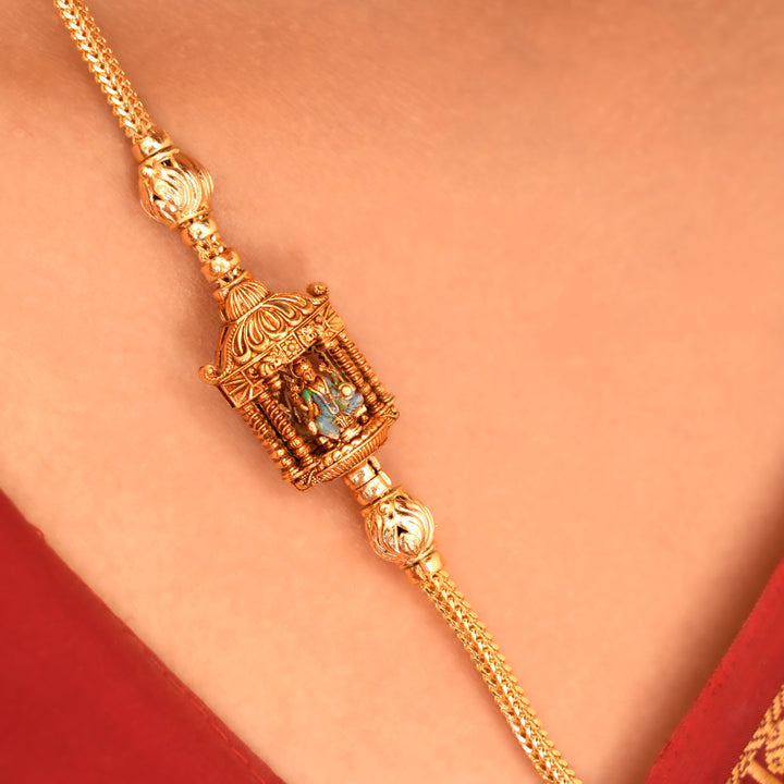 Heritage Lakshmi Design Silver Mugappu Chain