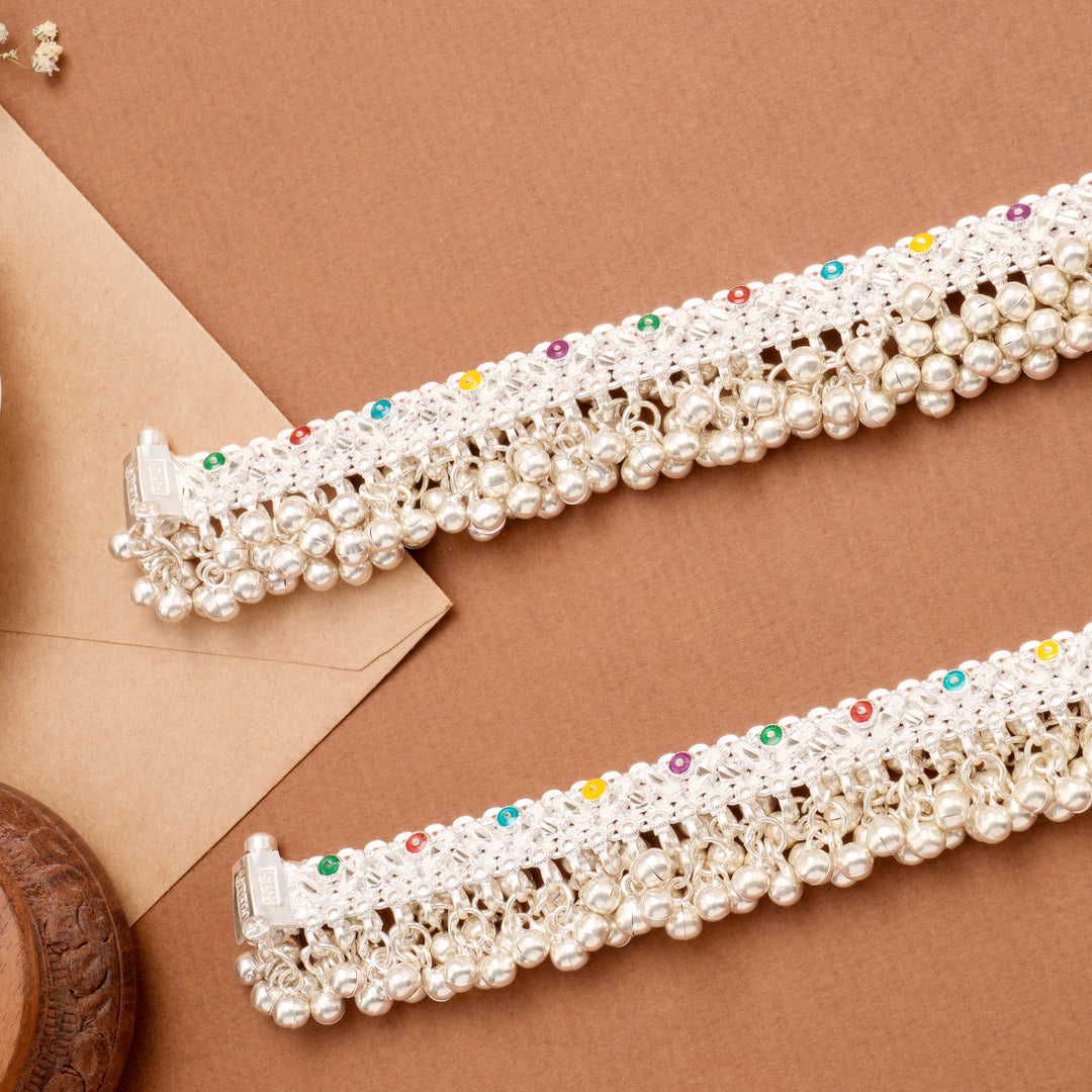 Premium Enamel Pattern Salangai Anklet