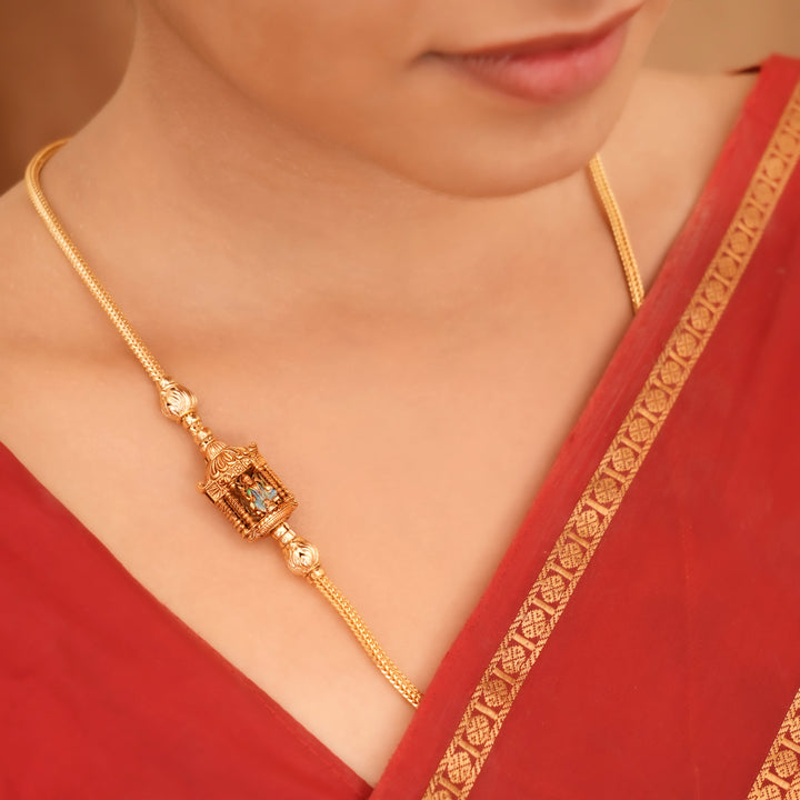 Heritage Lakshmi Design Silver Mugappu Chain