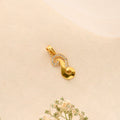 Curved P Letter Golden Pendant