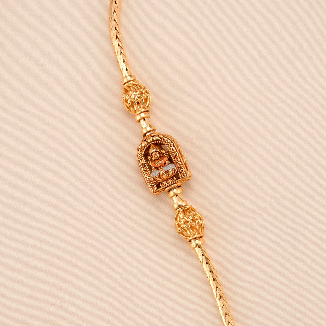 Temple Lakshmi Gold Plated Mugappu Chain