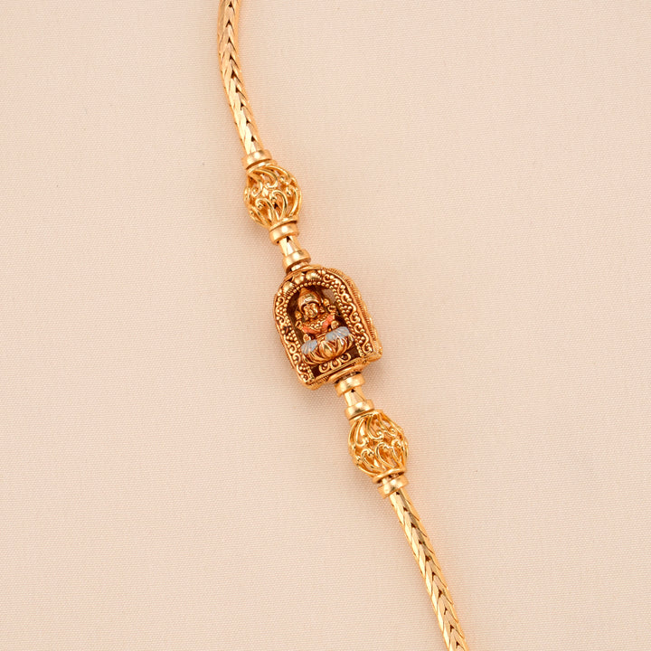 Temple Lakshmi Gold Plated Mugappu Chain
