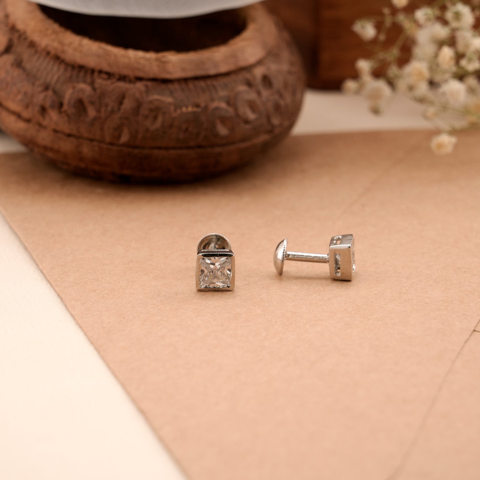 Elegant Everyday Silver Stud