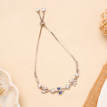 Elegant Butterfly Crystal Silver Bracelet
