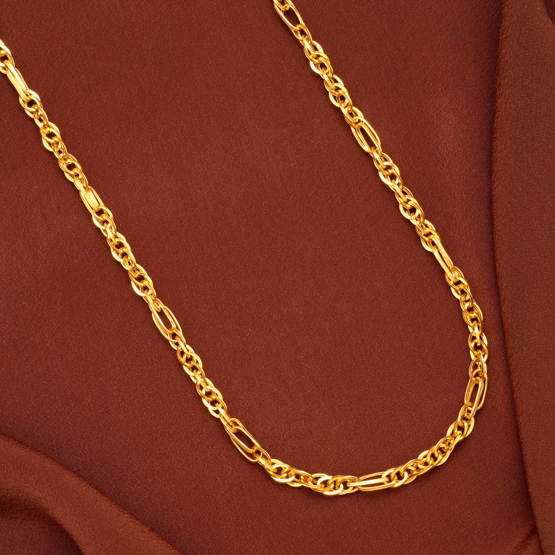 Heritage Indo Paper Link Pattern Gold Chain