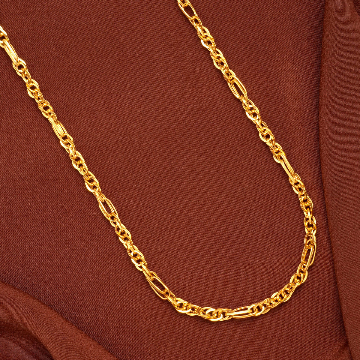 Heritage Indo Paper Link Pattern Gold Chain