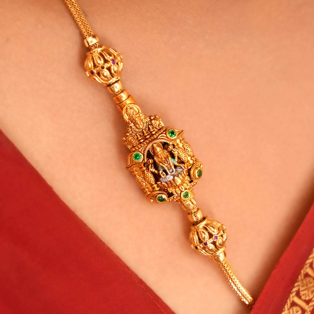 Divine Lakshmi Perumal Design Mugappu Chain