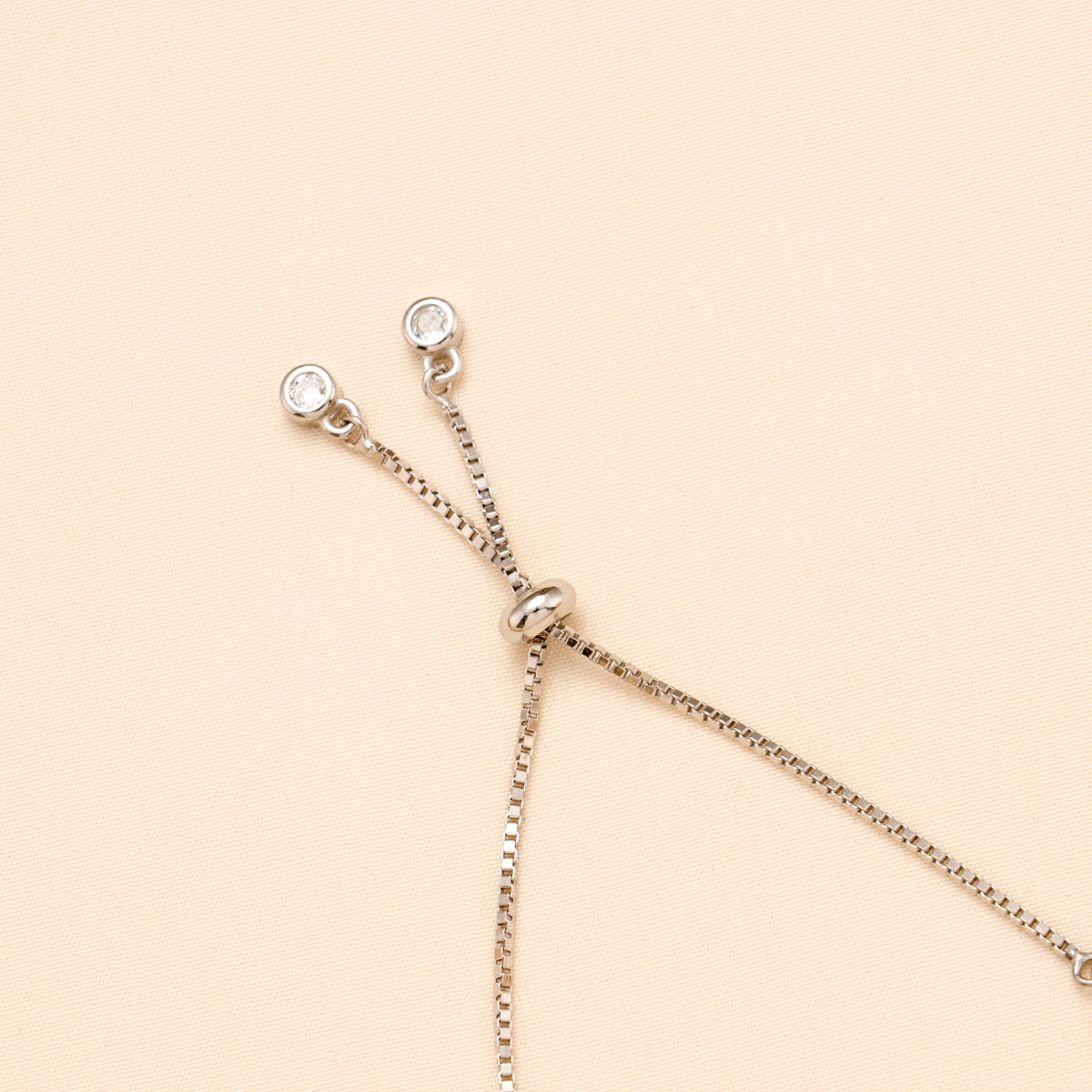 Two Tone Interlocked Circle Silver Bracelet