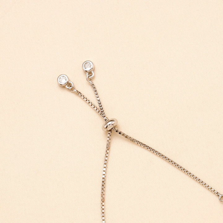 Two Tone Interlocked Circle Silver Bracelet