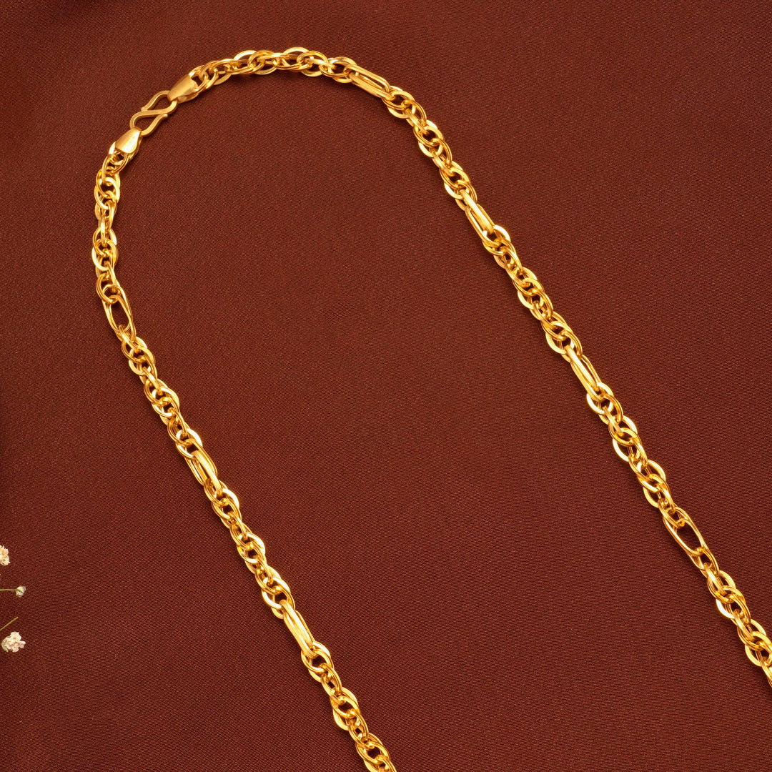 Heritage Indo Paper Link Pattern Gold Chain