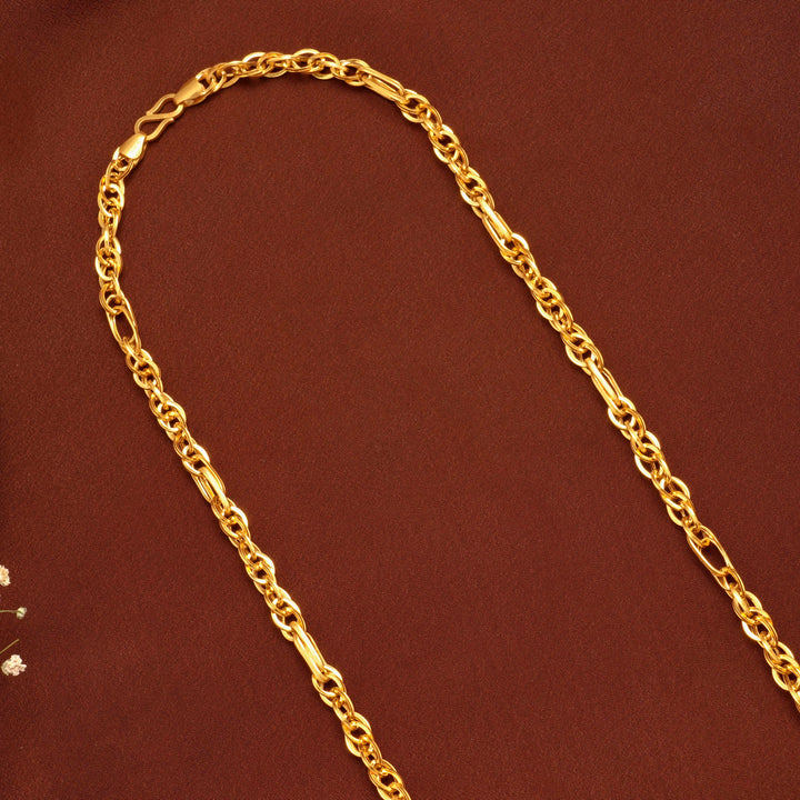 Heritage Indo Paper Link Pattern Gold Chain