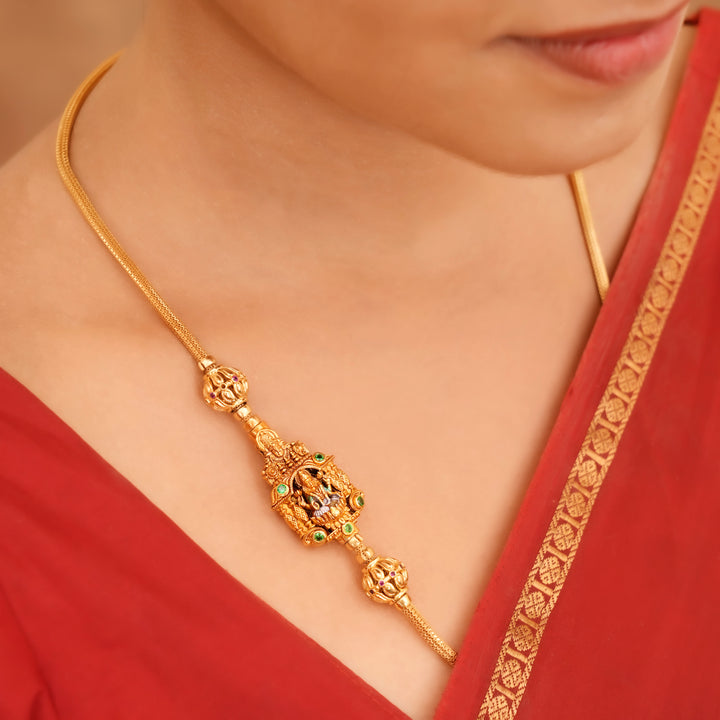 Divine Lakshmi Perumal Design Mugappu Chain