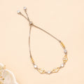 Two Tone Interlocked Circle Silver Bracelet