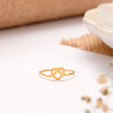Infinity Heart Loop Golden Ring