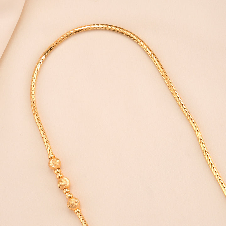 Nagas Triple Bead Golden Mugappu Chain