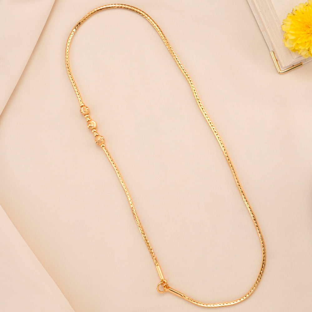 Nagas Triple Bead Golden Mugappu Chain