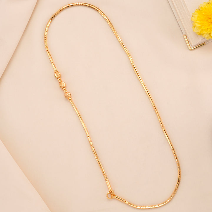 Nagas Triple Bead Golden Mugappu Chain