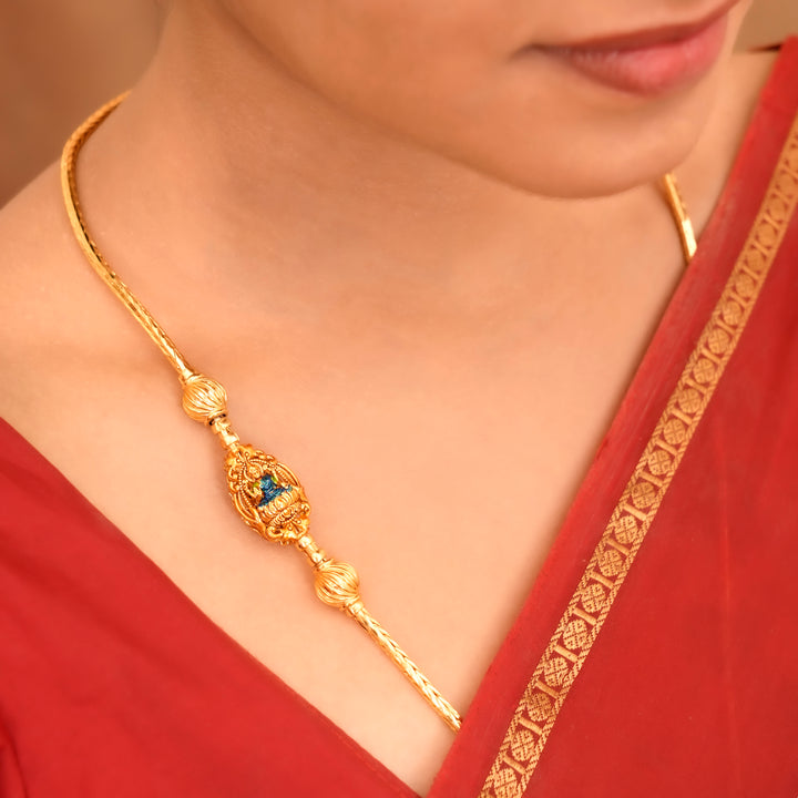 Nagas Lakshmi Devi Silver Mugappu Chain