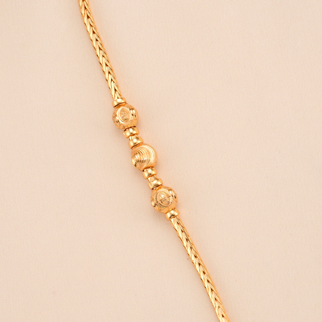 Nagas Triple Bead Golden Mugappu Chain