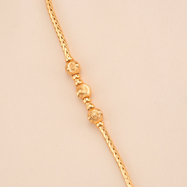 Nagas Triple Bead Golden Mugappu Chain