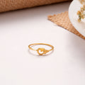 Plain Casting Golden Ring for Women