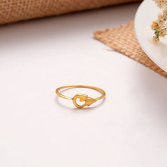 Plain Casting Golden Ring for Women