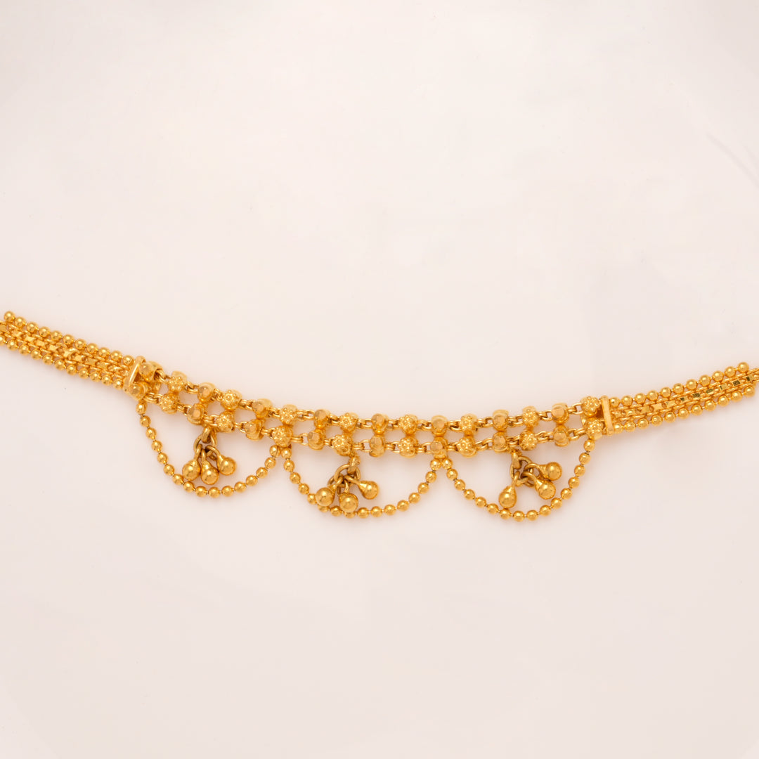 Traditional Gold Chain Drops Bracelet for Women