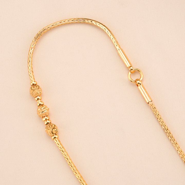 Radiant Balls Design Silver Mugappu Chain