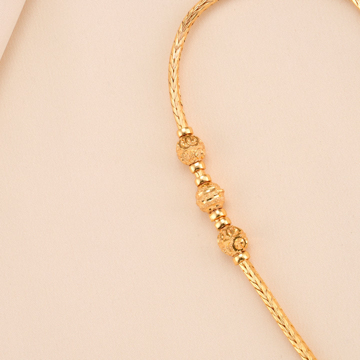 Radiant Balls Design Silver Mugappu Chain