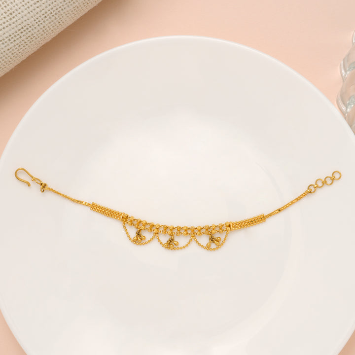 Traditional Gold Chain Drops Bracelet for Women