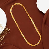Traditional Leaf Design Gold Chain for Men
