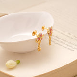 Sweet Blossom Flower Golden Earring