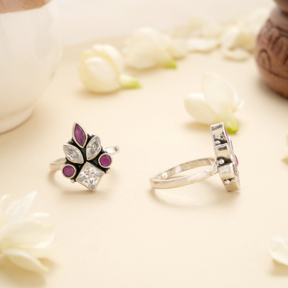 Classic Crystal Touch Silver Toe Ring