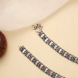 Antique Silver Parrot Drop Anklet