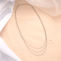 Radiant Triple Layer Silver Chain