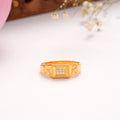 Premium Casting White Stone Golden Ring