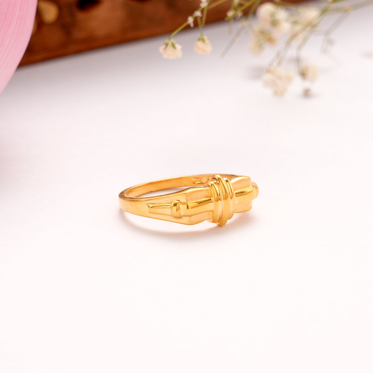 Minimal Casting Silver Golden Ring
