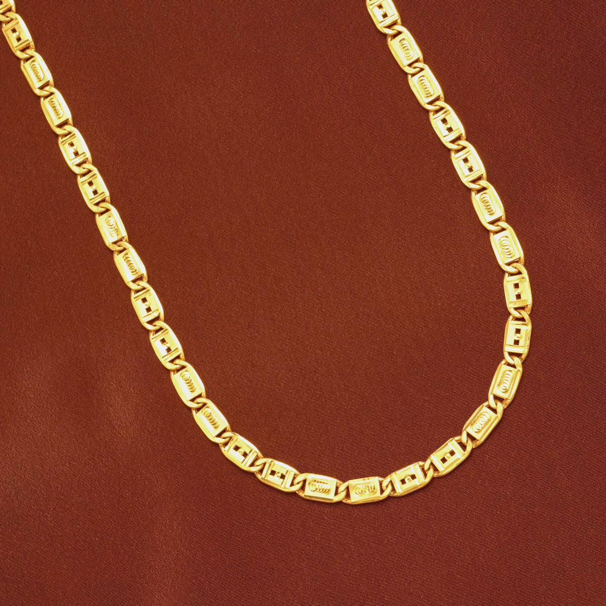 Elite Nawabi Design Solid Gold Chain