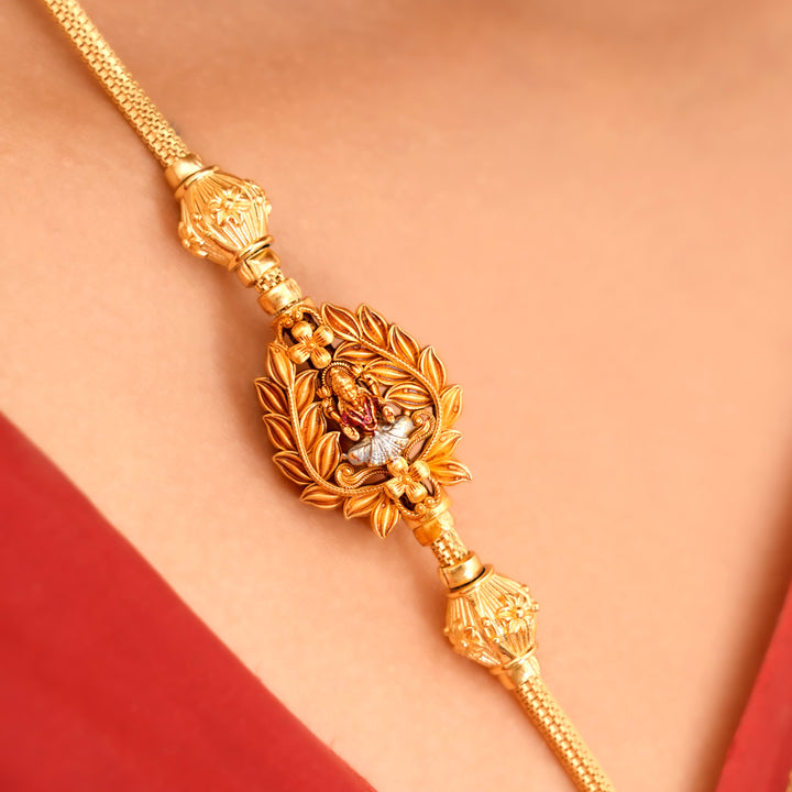 Floral Leaf Design Lakshmi Mugappu Chain