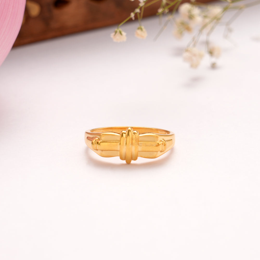 Minimal Casting Silver Golden Ring